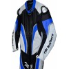 RTX Halo Blue Black Motorcycle Leathers 1Pc Suit
